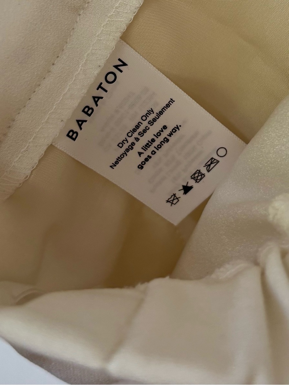 Babaton| Aritzia| Ivory High-Waist Wide-Leg Pull On Tailored Trouser Pants Sz 10 - Picture 5 of 8